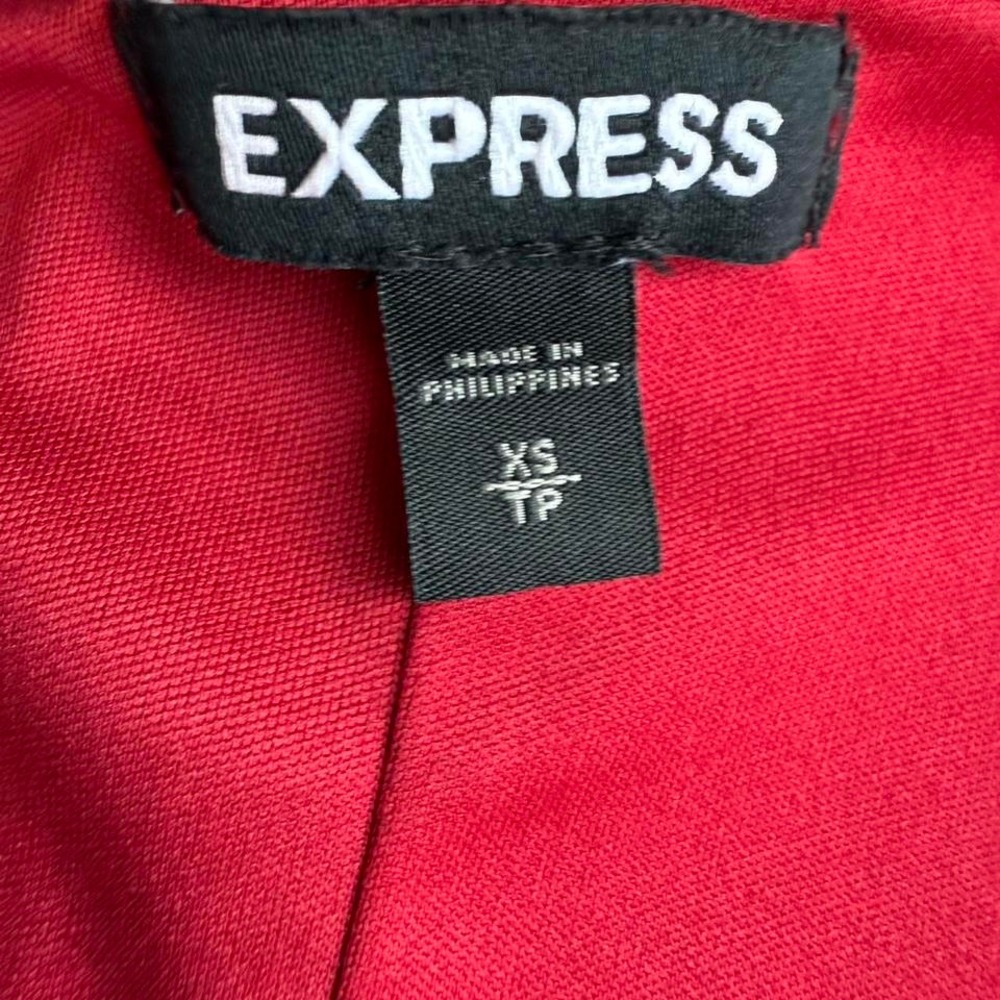 Express Red Ruched Bodycon Dress - Picture 4 of 8